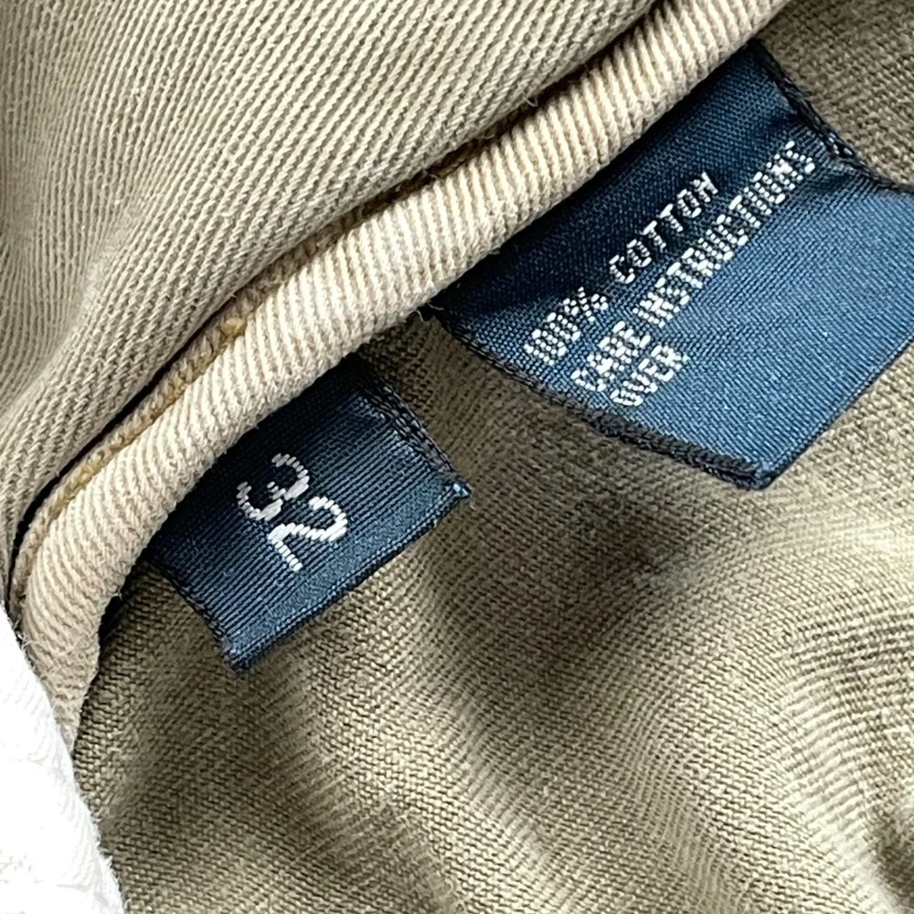 Vintage Polo Ralph Lauren Cargo Shorts Men 32 Beige Thick Cotton Flap Y2K 10